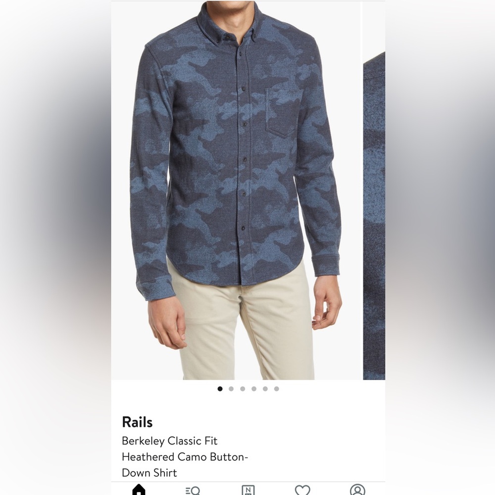 Rails Blue Camo‎ Men's Shirt